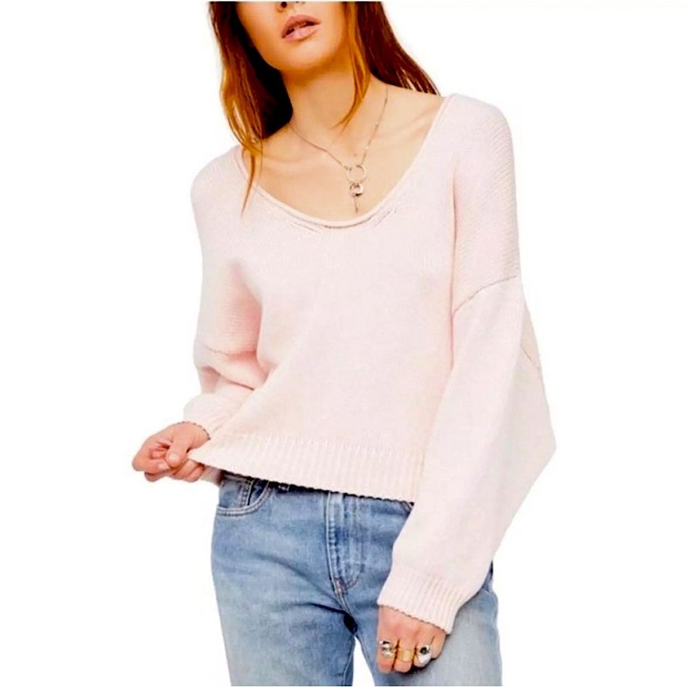 Free People | Perfect Day Chunky Knit Oversize Sweater - Dusty Rose
